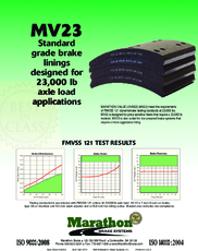 Marathon Brake Lining Comparison Chart